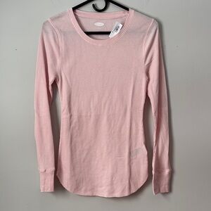 🆕 Old Navy Light Pink Thermal Long Sleeve Top - size medium